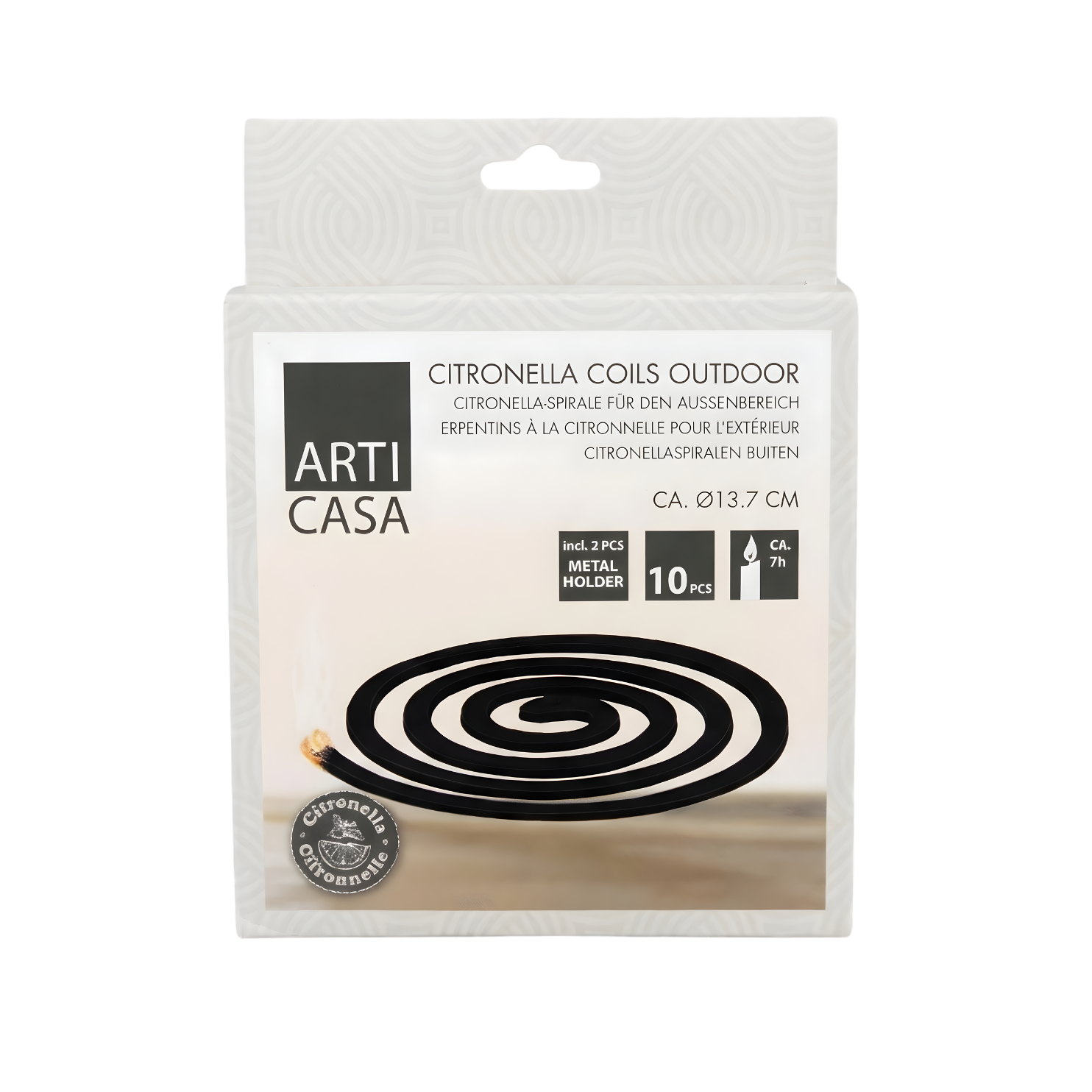 10 citronella-spiralen voor spiraalhouder
