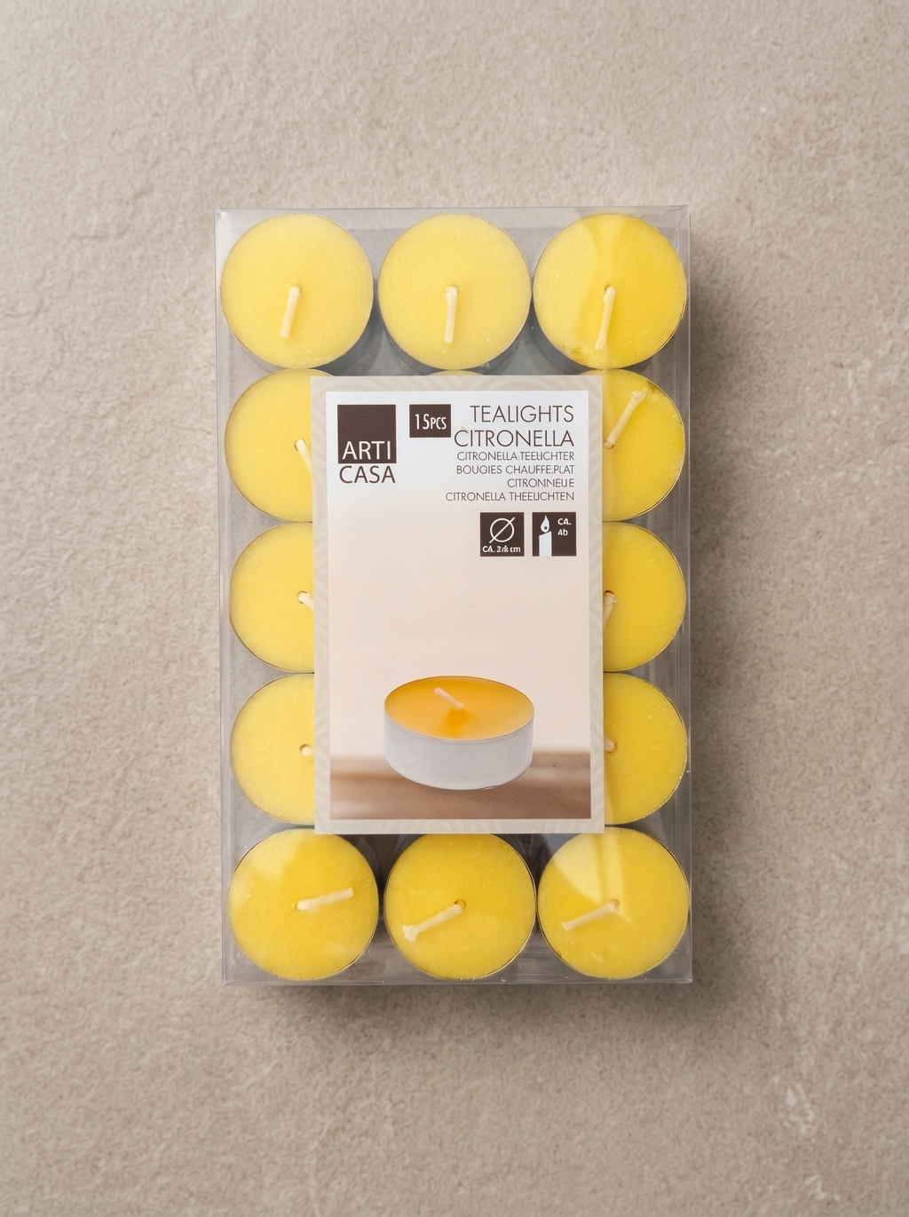 Citronella Waxinelichtjes (15 stuks)